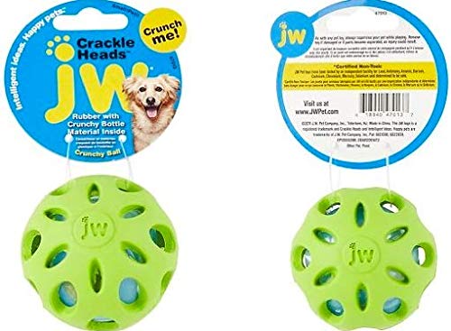 JW Bola Crackle Ball Para Cães, Verde, Medio