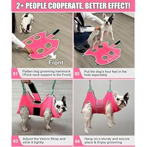Dog Grooming Hammock2024 New Version Medium Dog Hanging Harness Holder for Nail ClippingDog Nail Trimming HammockDog Sling Restraint with Thick Fabric Neck Support Claw Care