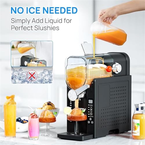 Hrxllb Slush Maschine, Kein EIS erforderlich,1.6L Slushie Maschine für Zuhause mit Selbstreinigung, 6 voreingestellte Programme, Gefrorene Slushie, Margaritas, Frappés, Milchshake – Bild 4