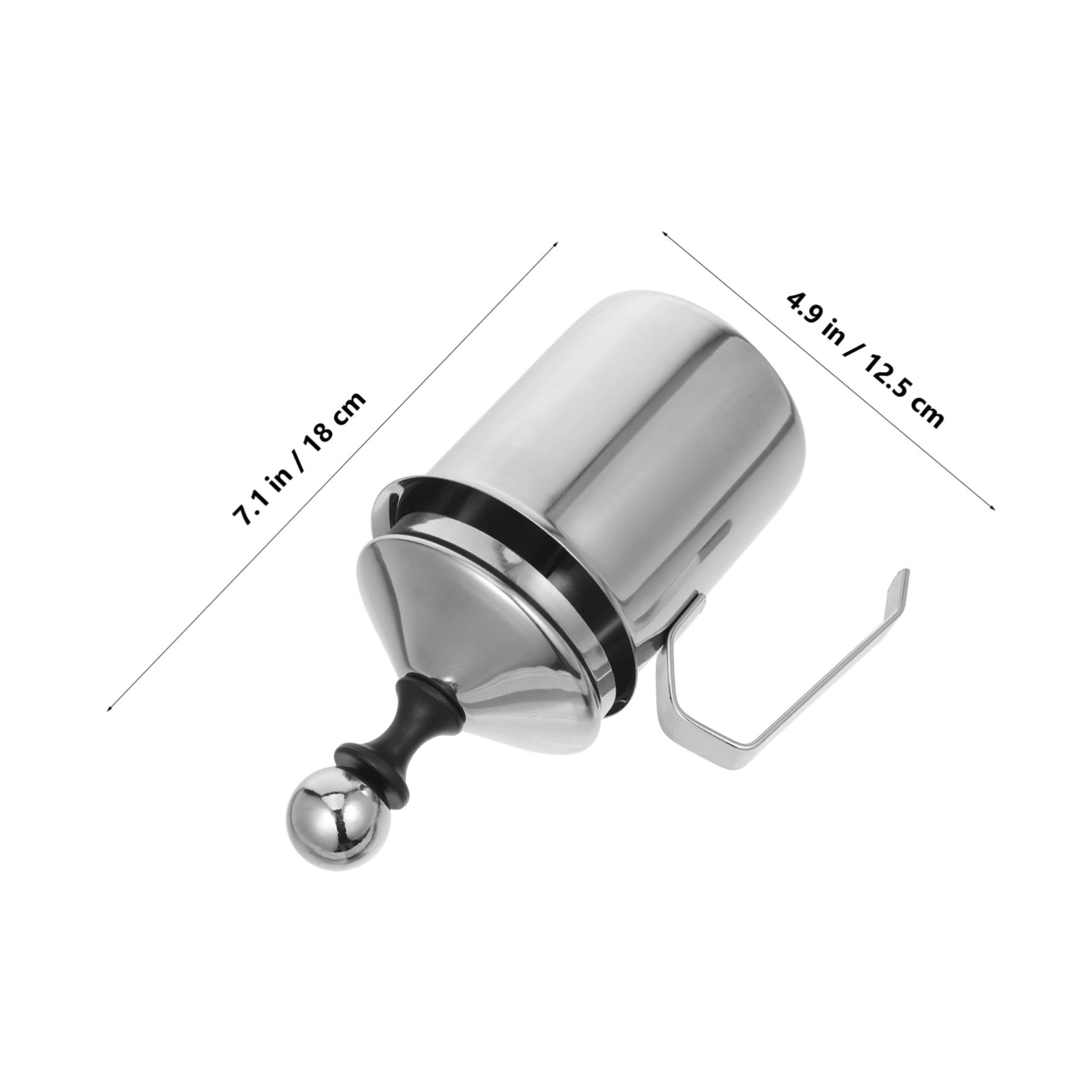 Montalatte Manuale in Acciaio Inossidabile per Cappuccino e Caffè Latte Schiumatore Portatile per Latte Resistente e Facile da Pulire Uso Domestico e Professionale 400ml