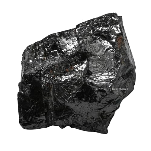 Image of Amazing Gemstone Elite Shungite Raw Crystals and Healing Stones, 2 Pieces Natural Rocks for Tumbling and DIY Raw Stones and Crystals