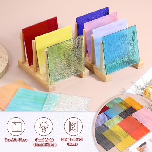 Vitrail violet transparent de format rectangulaire pour art et artisanat