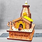 The Himalayan River Kedarnath Mandir 3D Kedarnath Temple Model Kedarnath Mandir Shree Kedarnath Dham, Lord ShivJi Car Deshboard,Home, Office, Decorative Wooden Showpiece
