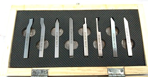 HSS Lathe Form Tools Set 8 mm Square Shank-Metalworking, Turning, Threading, Engineering Tools