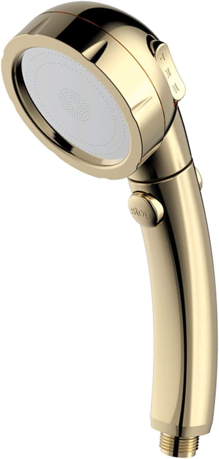 Pomme de douche à main haute pression 3 modes avec bouton stop anti-gaspillage