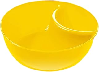 Snacks Divided Serving Platters - Cracker and Dip Bowl Set, Chip and Dip Plate Dividers | Ergonomic Snack Serving Plate with Dipping Area, Appetizers Plates Dipping Sections for Any Kind of Food