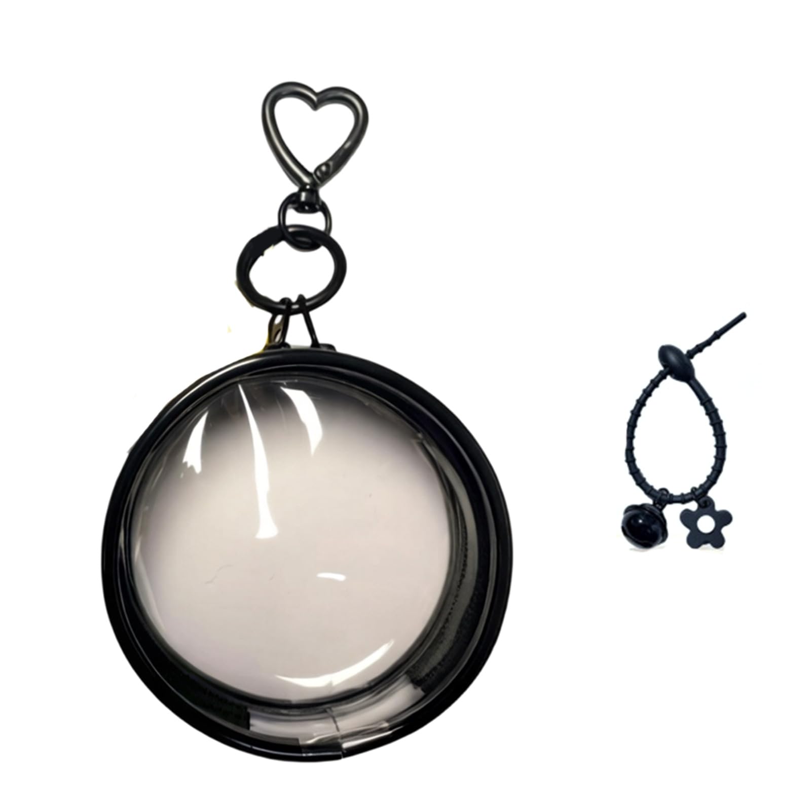 Our Fave Black Sparkling Fastener Enclosure For Electronic Badges And Doll Storage Made From Strong Pvc Compact Storage Case