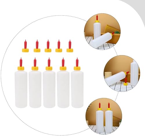 Miniatura 4 de Cabilock 5 juegos de botellas de cabra para alimentar cabras, botellas de leche de alimentación de cordero, resistentes botellas de lactancia de