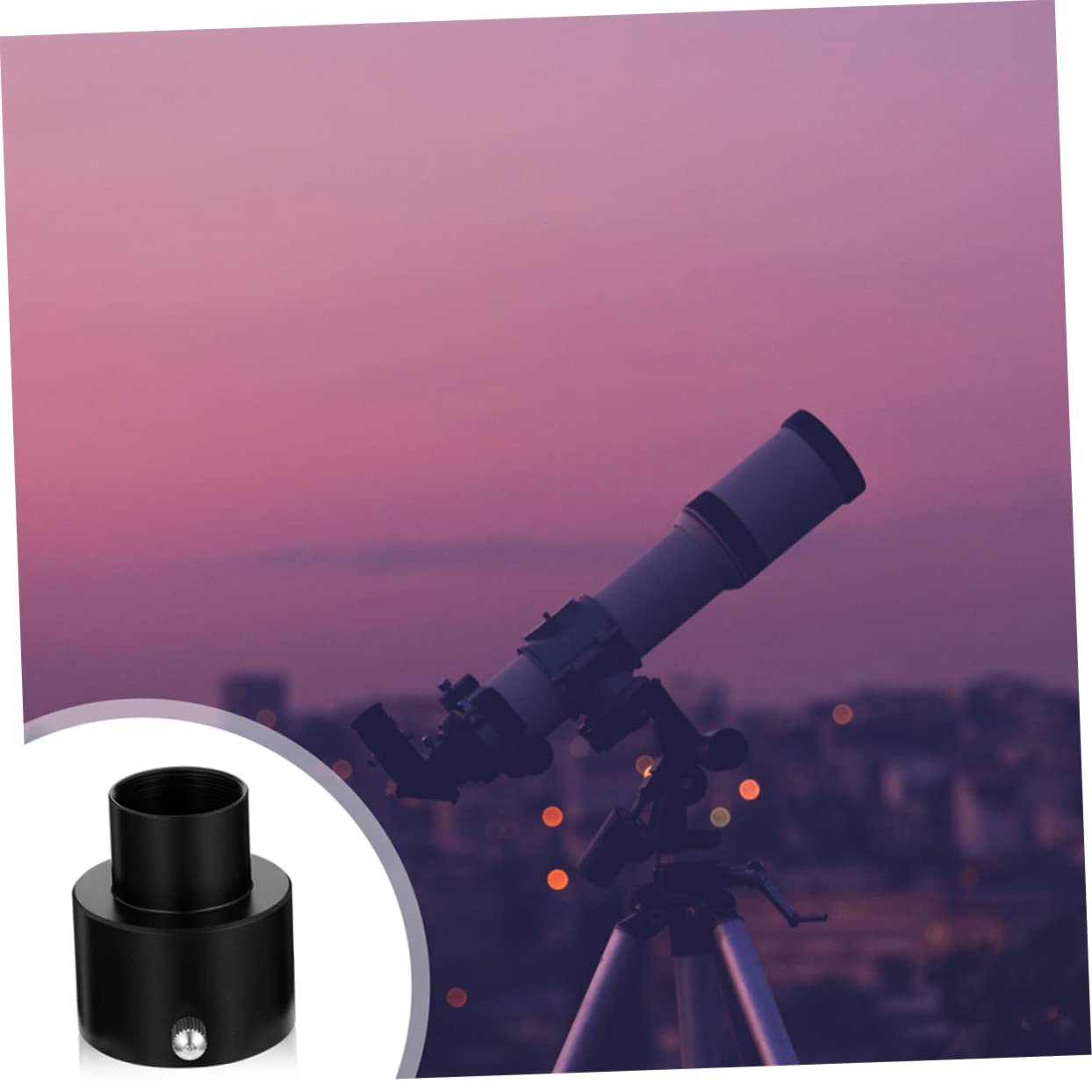 CIYODO Metal Telescope Adapter Metal Mount Adapter Black Mount Adapter Aluminum Universal Adapter