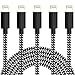 Produktbild WUYA Phone Ladekabel, Lightning Kabel [5pack 0.9/0.9/2/2/3M] Nylon Schnellladung Phone Kabel für Phone 11, 11 pro, XS, XS Max, XR, X, 8, 8 Plus, 7, 7 Plus, 6, 6 Plus, 5s, 5c, 5, SE