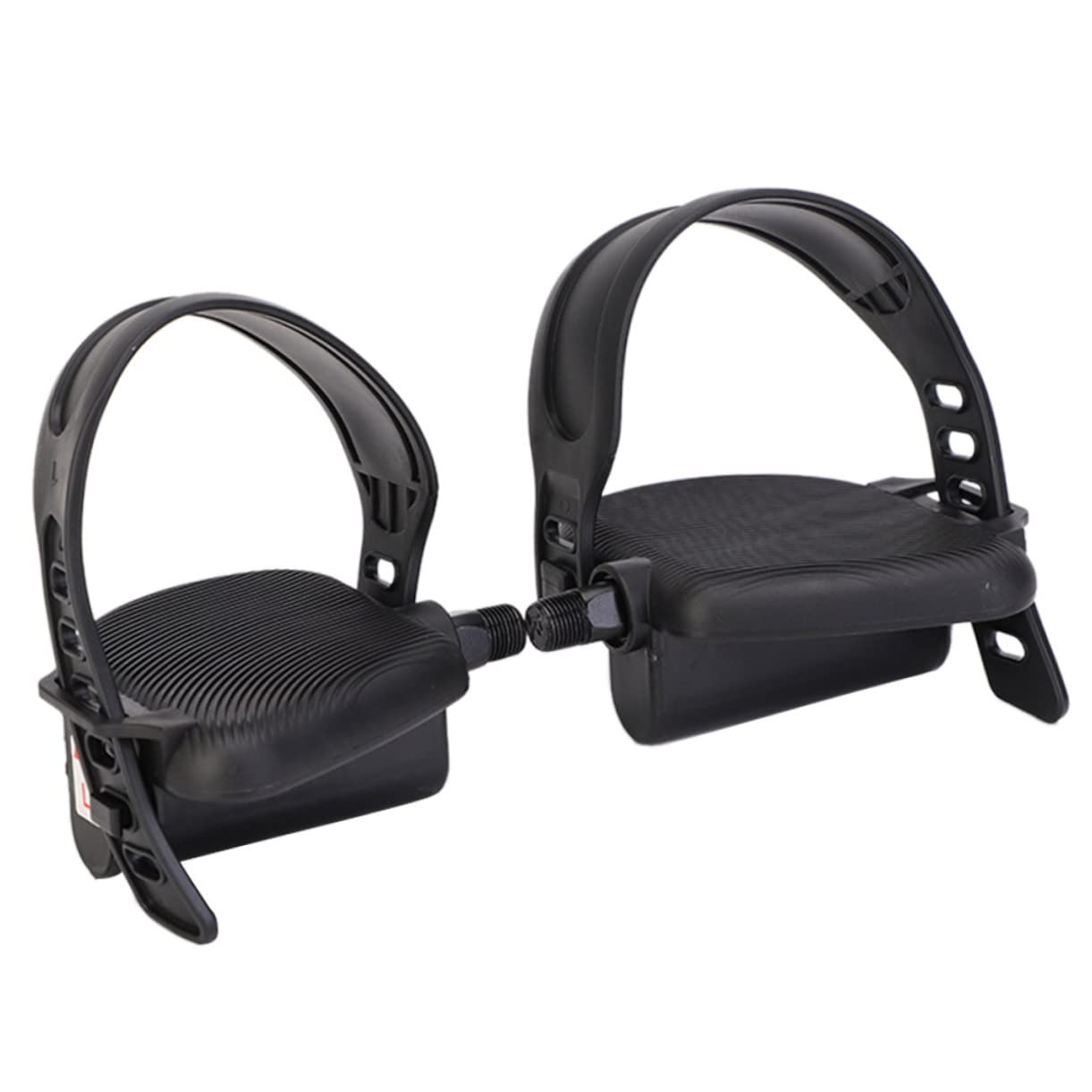 BESTonZON Sportfahrradpedale für Außenbereich mit Rutschfestem Design und Paar Verstellbarer Gummiriemen aus Stahl und Abs für Mountainbike und Heimtrainer