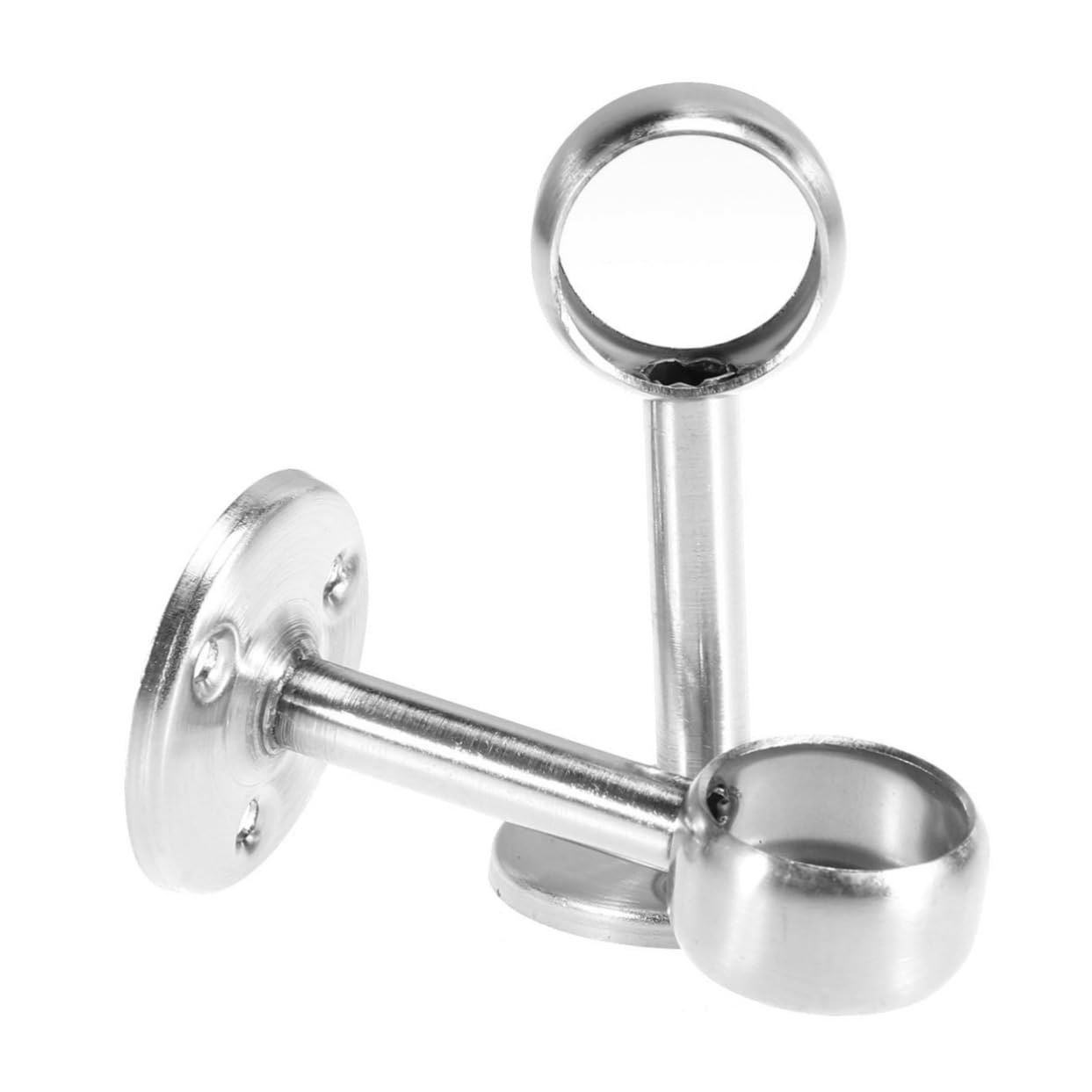 Ciieeo 3sets Heavy Duty Stainless Steel Closet Pole Socket Bracket for Diameter Rods End Supports for Curtain Rods and Drapery Rustproof and Professional Design 2pcs*3