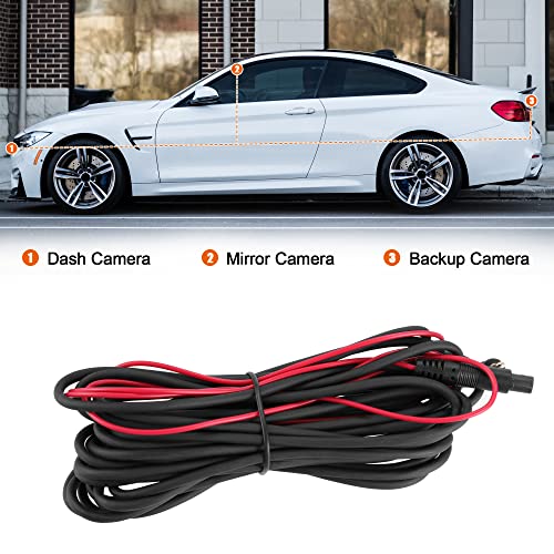 Image of X AUTOHAUX 1pcs 4 Pin 5.5m 18Ft Dash Cam Rearview Backup Camera Reverse Extension Cord Car Recorder Cable Male to Female Video Extension Wire