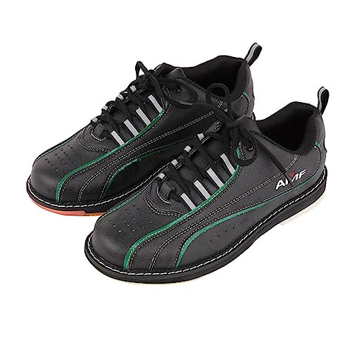 VEACAM Womens Bowling Sports Shoes, Ladies Bowls Shoes Breathable Fashion Bowling Athletic Gym Sneakers,Black,8.5