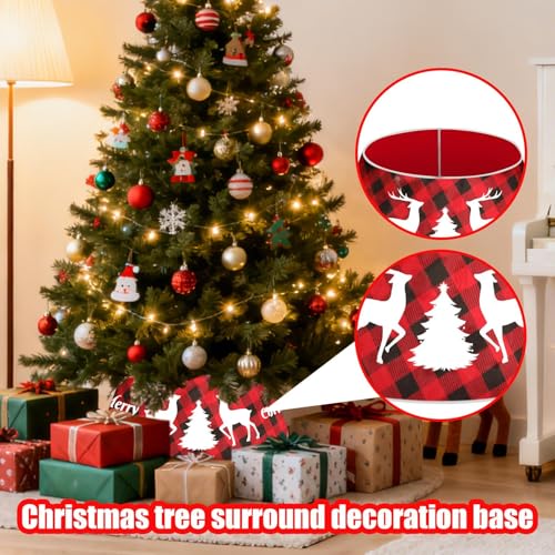 Falda de árbol de Navidad tradicional para crear un ambiente cálido de reunión en casa 4