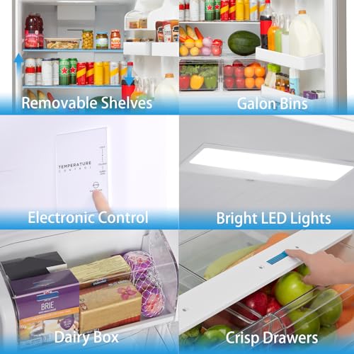 Midea MRT18D2BST 18.1 Cu.Ft Top Mount Freezer Adjustable Electrical Thermostat Control Refrigerator thumb #2