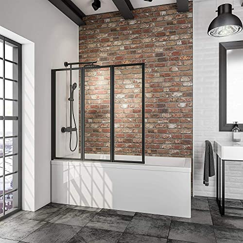 Schulte Duschwand für Badewanne Smart inkl, Klebe-Montage, 127 x 121 cm,...