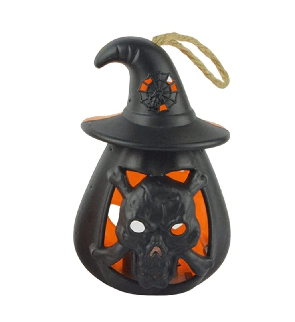 Latarnia na Halloween 6 Sztuk Halloween Przenośne Lampiony Dyni I Czaszki Home Bar Decor Plastikowa Czaszka Lampka Z Dekoracja na Halloween