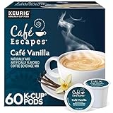 Café Escapes Café Vanilla Coffee Beverage, Single-Serve K-Cup Pods, 60 Count