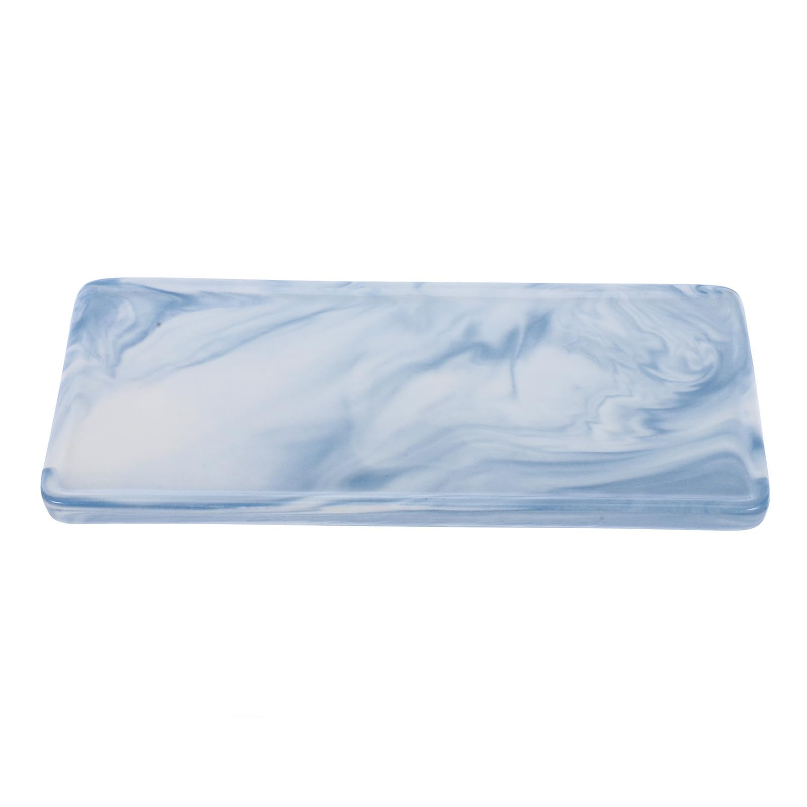 Bandeja de cerámica efecto mármol de 20.5x9.5 cm para baño