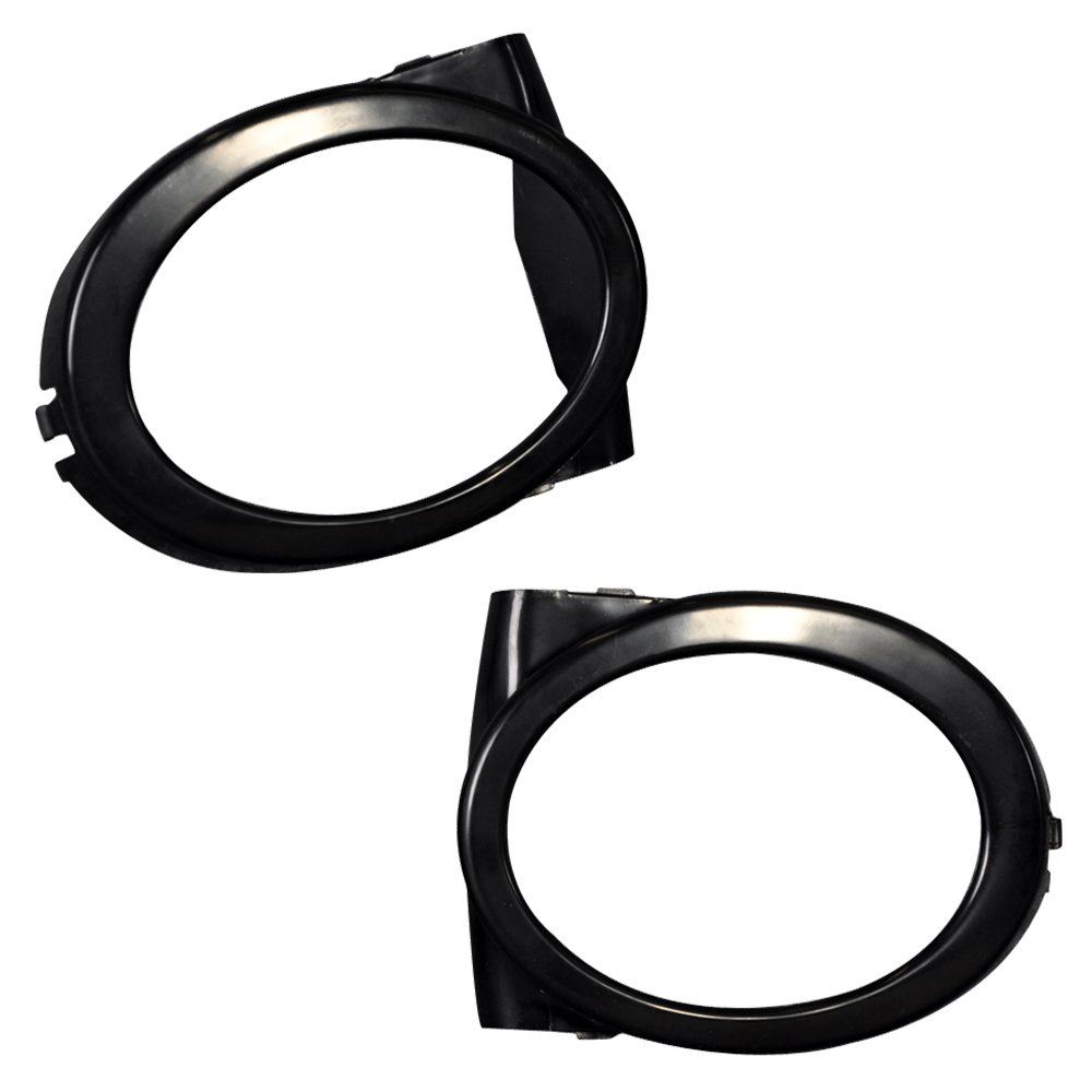 IKON MOTORSPORTS Fog Light Cover Compatible With 2001-2006 BMW 3 Series E46, M3 Fog Lamp Covers Black ABS, 2002 2003 2004 2005