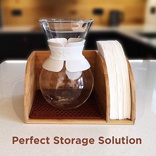 Hexnub Cozy Cover For Chemex 6 Cup, Lid And Coffee Stand Bundle, Compatible With 6 Cup Chemex Coffee Makers, Fits Collar And Handle Carafes, Keeps Coffee Hot, Stand Holds All Chemex Makers And Filters #TOP5