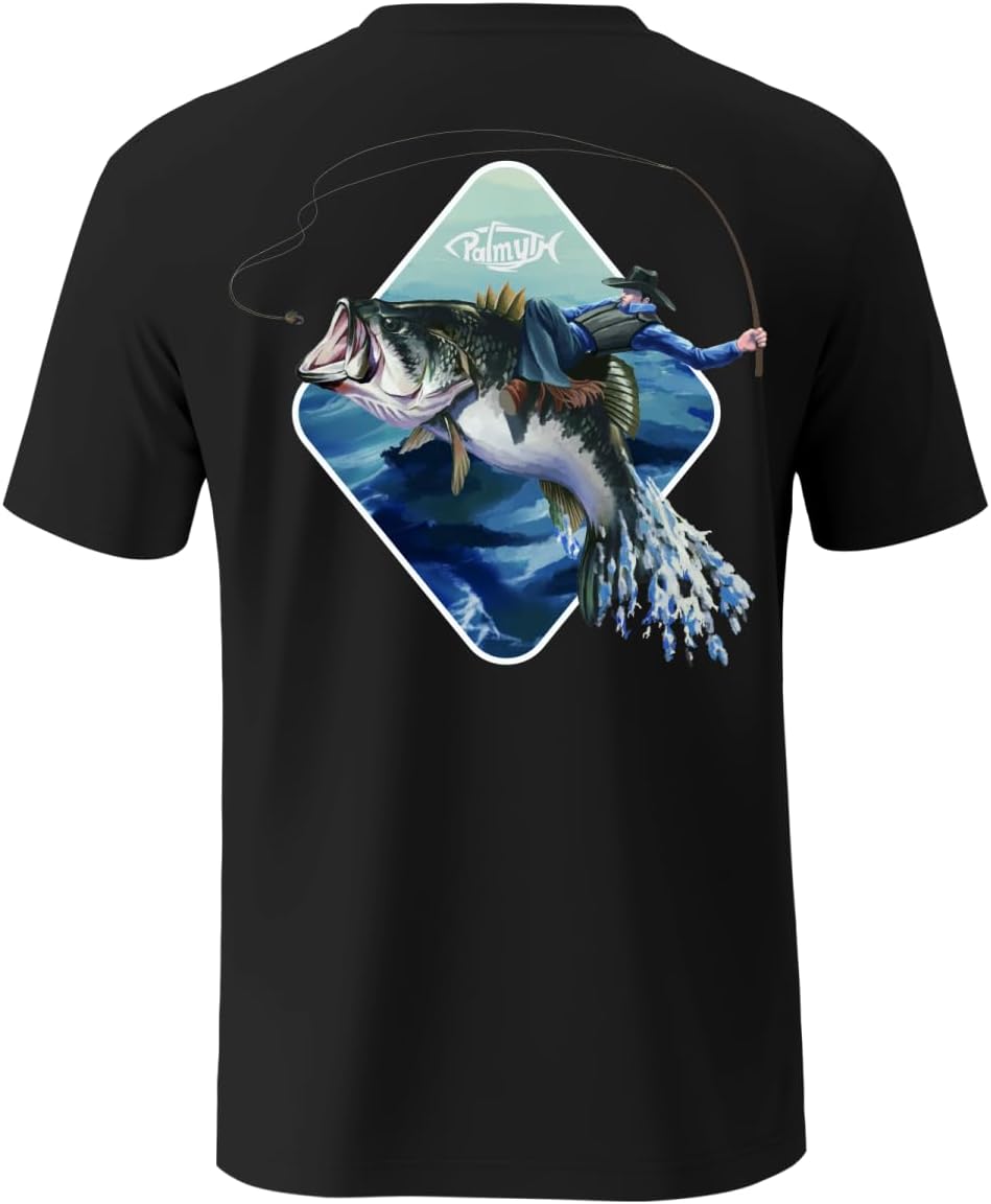 Palmyth Fishing Shirts for Men Short Sleeve Sun Protection T-Shirts UPF 50+ Rash Guard Tee - Image 4