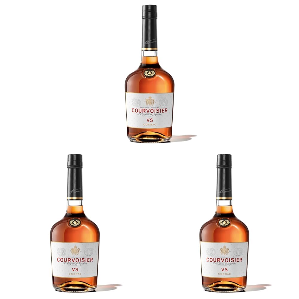 Courvoisier VS | Cognac aus Frankreich | einzigartig fruchtig-delikater Geschmack | 40% Vol | 700ml Einzelflasche (Packung mit 3)
