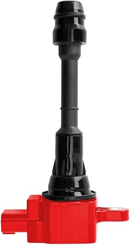 Miniatura 2 de ENA Juego de 4 bobinas de encendido rojas 2.5 L4 compatibles con Nissan 2002 2003 2004 2005 2006 Altima, 2002-2008 Sentra X-Trail, 2010 2011 2012