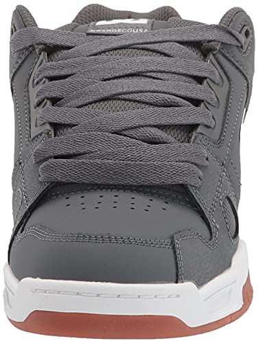 DC mens Stag Skate Shoe, Grey/Gum, 8.5 US