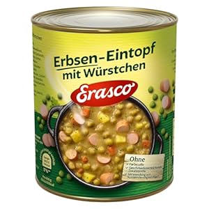 Erasco Erbsen-Eintopf mit Würstchen , 1er Pack (1 x 800 g Dose)