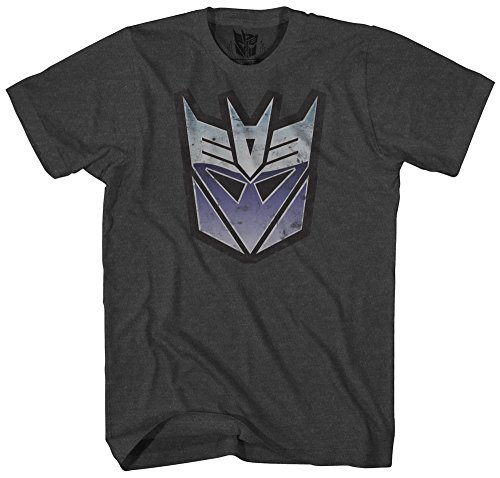 Hasbro Men's Transformers Short Sleeve T-Shirt, Charcoal Heather, Small