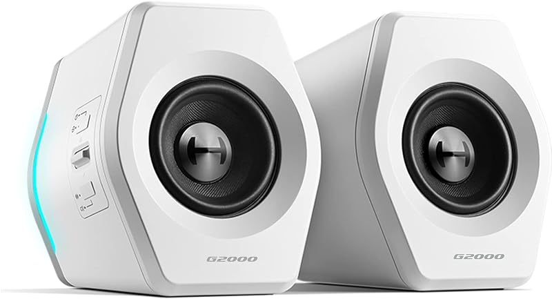 「EDIFIER直営店」Edifier G2000 ゲーミング スピーカー パソコン用 Bluetooth5.1 32W Hi-Fi音質 有線 Bluetooth/USB/AUX接続 PC対応 LEDライド付き 小型 2台一組