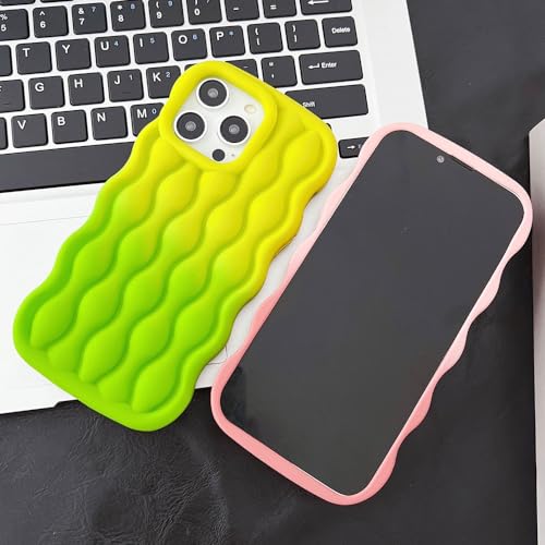 Coque silicone dégradé café iPhone 14 Pro, l'accessoire ondulé doux pour vos sorties urbaines - 2
