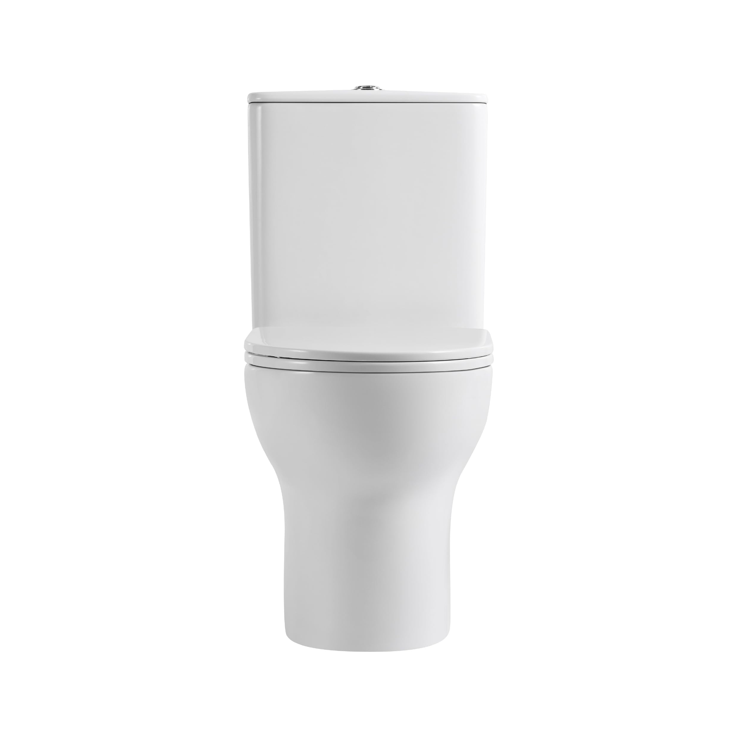 BAIKAL Inodoro de Cerámica T2. WC Compacto a Suelo con Sistema Rimless y cisterna Monobloque con mecanismo de Doble Descarga. Sanitario completo con Salida Dual y Asiento con caída Amortiguada.