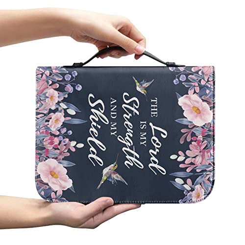 GOSTONG Leather Bible Book Cover for Women Carrying Case Church Bags with Handle and Zippered2