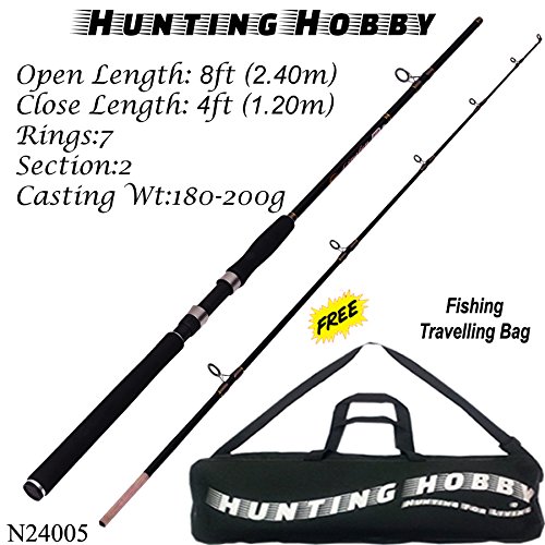Hunting Hobby 8 Feet Portable Carbon Travel Spinning High Sensitive, Durable Fishing Rod.-image-13
