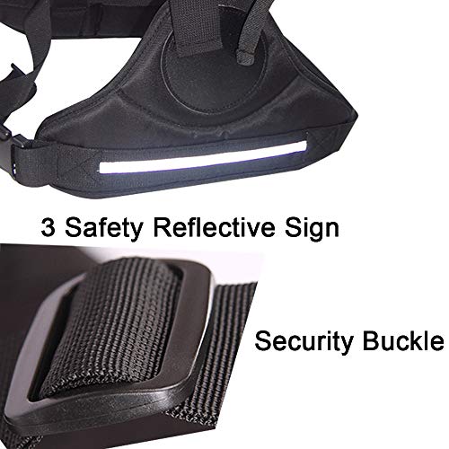 Jolik Child Motorcycle Harness Adjustable with Two Handles, Breathable Material in Black - Image 6