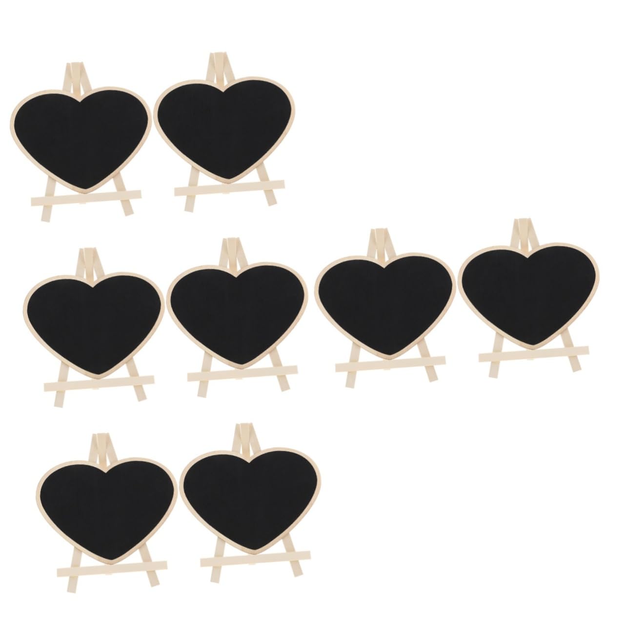 NUOBESTY 8pezzi Piccolo Lavagna Da Tavolo Forma Di Cuore Scrivania Messaggi Personalizzati Lavagna Nera Per Eventi e Decorazioni Domestiche