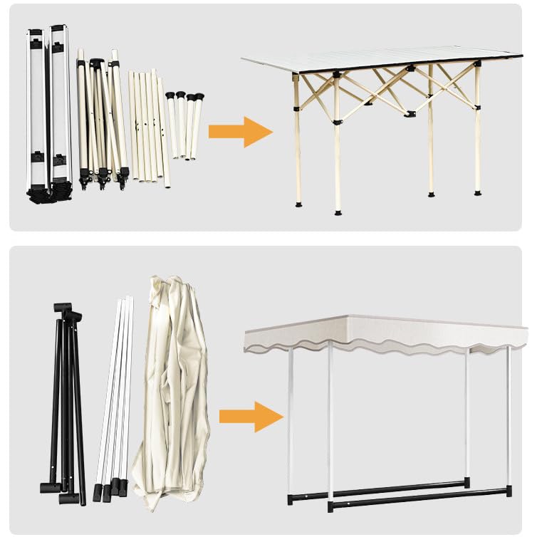 Chariot de concession pliable mobile pour simplifier la vente de restauration rapide - 8