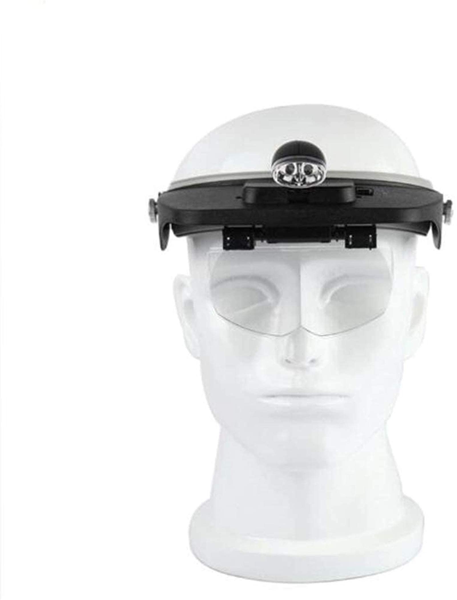 SaryEdge Headband Magnifier, Head MountLighted Magnifying Glasses, Headband Magnifier with 2Led Light, Head-Mounted Handsfree Reading Magnifying Glasses, Jeweler,Watch Loupe 1.2X,