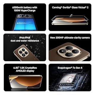 XIAOMI Redmi Note 15 Pro+ 5G, Smartphone 12+512 GB, Massive 6500mAh Battery, IP66/IP68, New 200MP Camera, 6.83" AMOLED Display, Black, Warranty 2 years, Charger Not Included