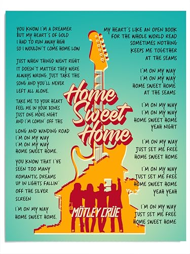 AMERICAN LUXURY GIFTS Mötley Crüe Home Sweet Home Lyrics -