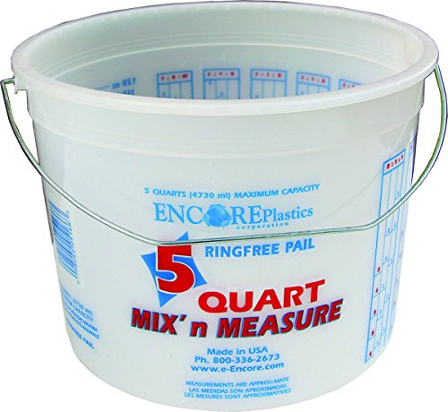 Encore 05166-300043 5 Quart Mix'n Measure Pail With Wire Handle