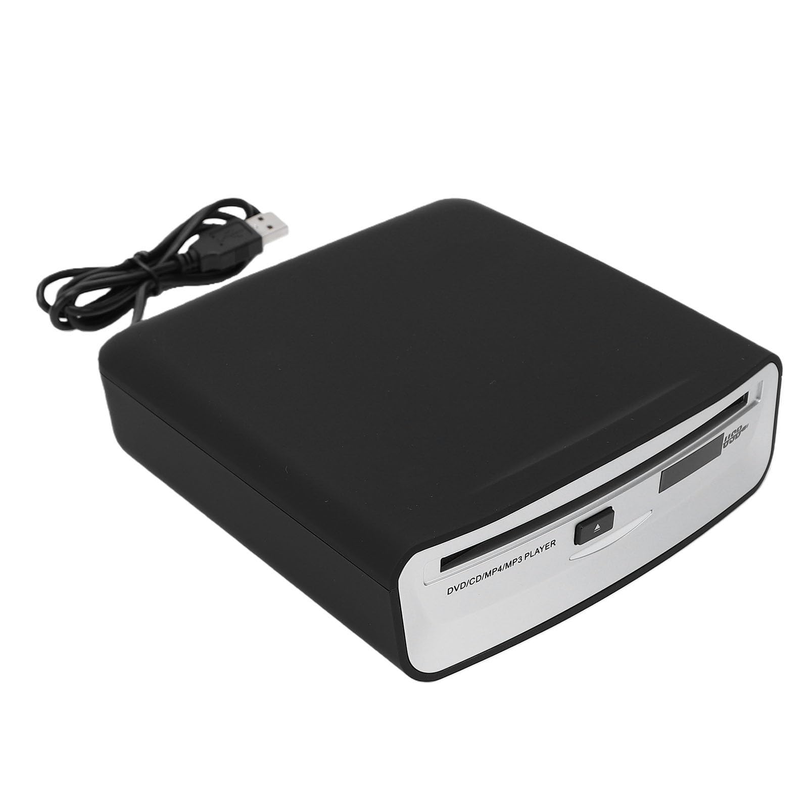 Yosoo Health Gear Reproductor de CD Portátil para Automóvil, Reproductor de CD para Automóvil USB ABS con Reproducción A Prueba de Golpes, Función de Reanudación, USB A C, 155 X 150 X 40 Mm, para