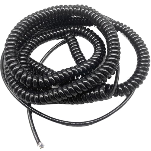 Câble d'alimentation spiralé 22 AWG avec blindage à ressort haute résistance