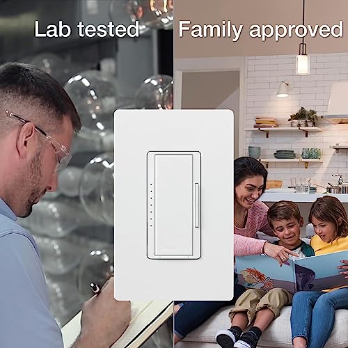 Image of Lutron Maestro Dimmer Switch LED+ Digital Dimmer Kit for Dimmable LED, Halogen, and Incandescent Bulbs, 150-Watt, Multi-Location, MACL-153M-RHW-BL, Black