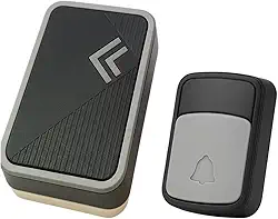 Campainha Sem Fio para Casa ou Escritório, 36 Toques Diferentes, Alcance 50m, 5 Níveis de Volume Ajustável, Instalação Rápida por Adesivo ou Parafusos e Design Moderno.