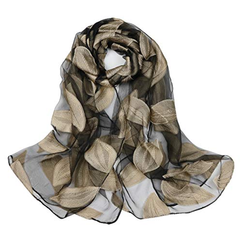 Lightweight Silky Scarves for Women Cozy Wind-Proof Scarfs for Women Silver Fashion Silky Touch Scarves