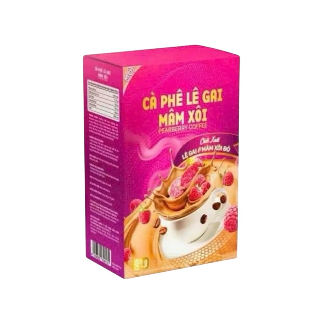 Ca Phe Le Gai Mam Xoi Coffee Instant Mix, 240g, Natural Fruit Flavor, Individual Serving Packets- 15Packs